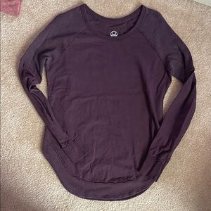 Te Verde Long Sleeve Crew Neck Top - Plum